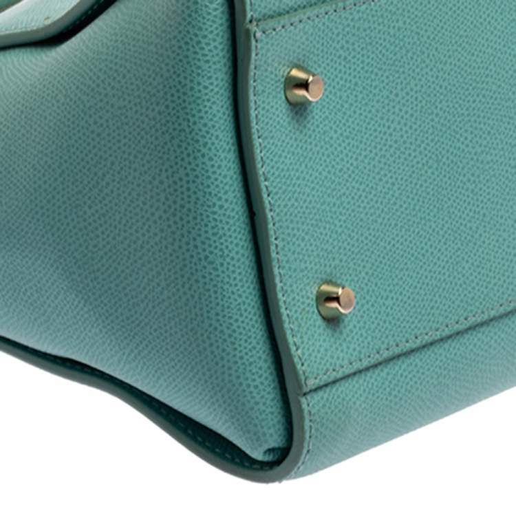 Pre Owned Furla Blue Leather Medium Metropolis Satchel
