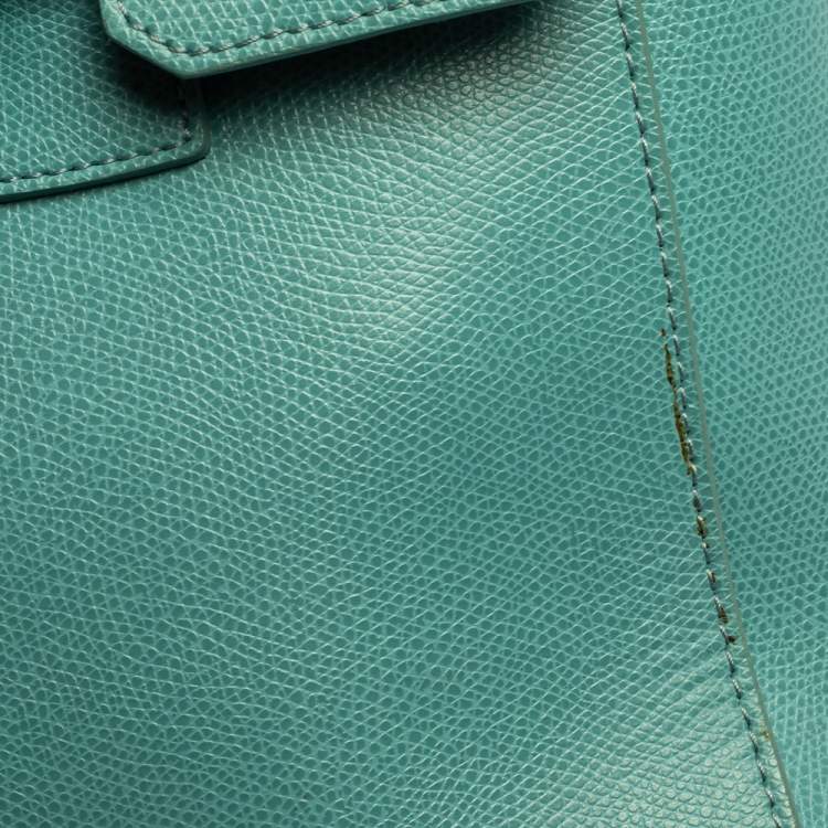 Pre Owned Furla Blue Leather Medium Metropolis Satchel