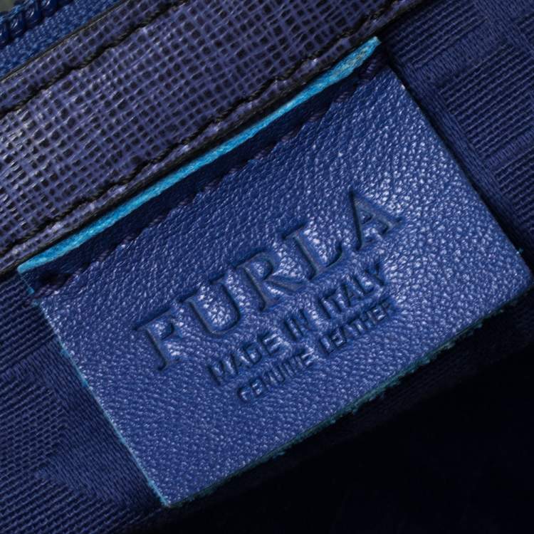 Pre Owned Furla Purple Leather Small Jucca Tote