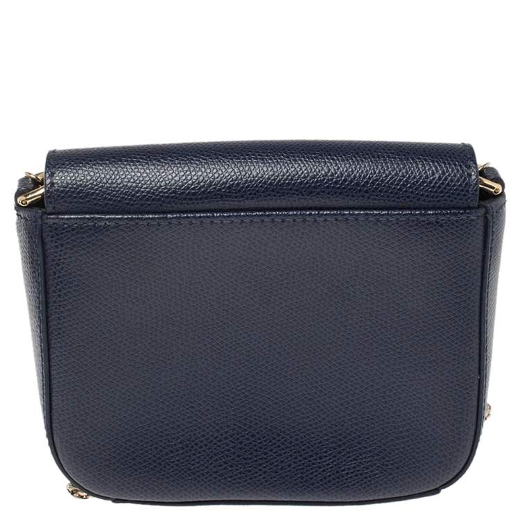 مملوكة مسبقًا Furla Indigo Leather Mini Metropolis Crossbody Bag
