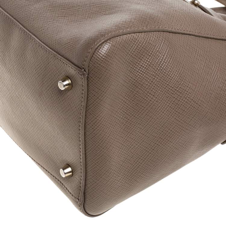 Pre Owned Furla Khaki Leather Satchel 
