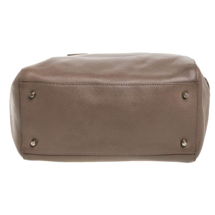 Pre Owned Furla Khaki Leather Satchel 