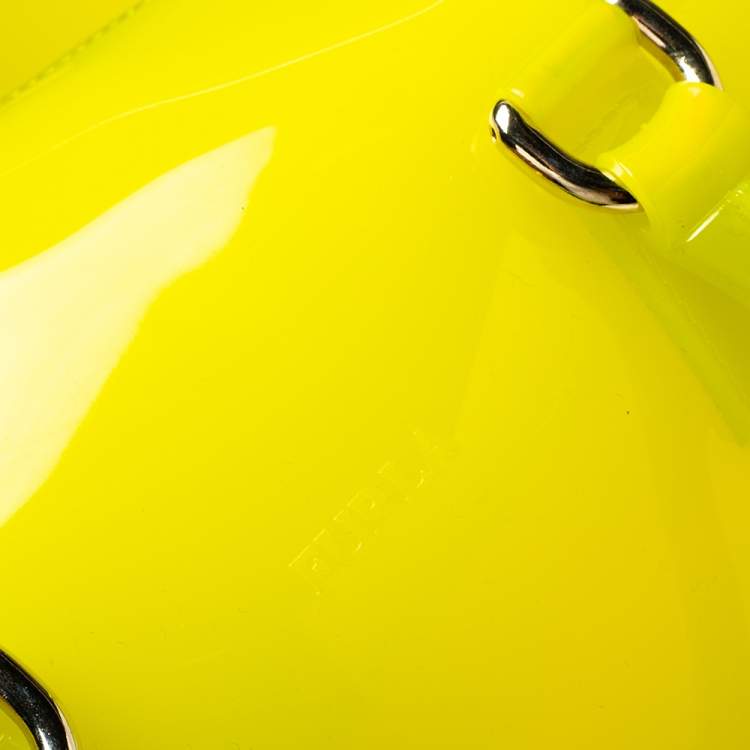 Pre Owned Furla Yellow Rubber Candy Satchel