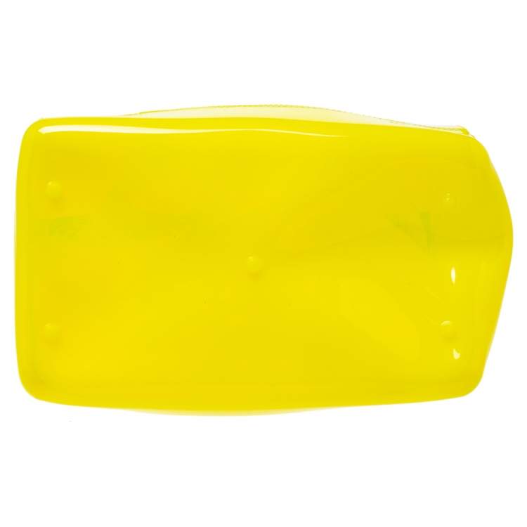 Pre Owned Furla Yellow Rubber Candy Satchel