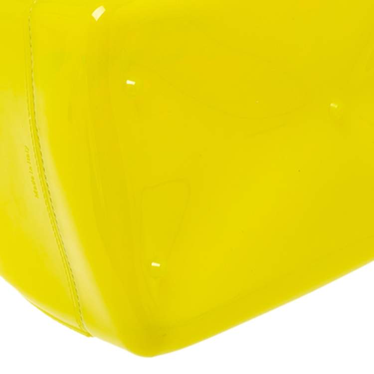 Pre Owned Furla Yellow Rubber Candy Satchel