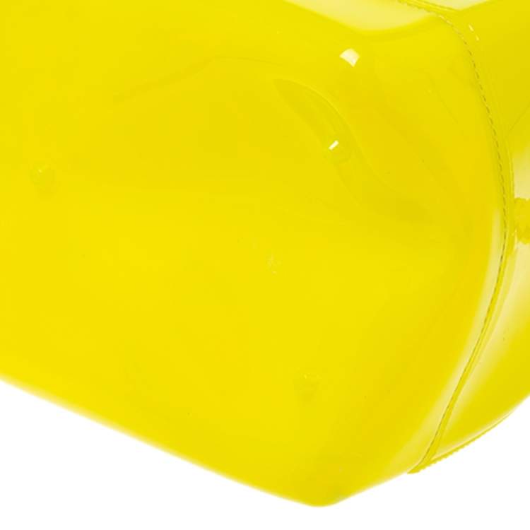 Pre Owned Furla Yellow Rubber Candy Satchel