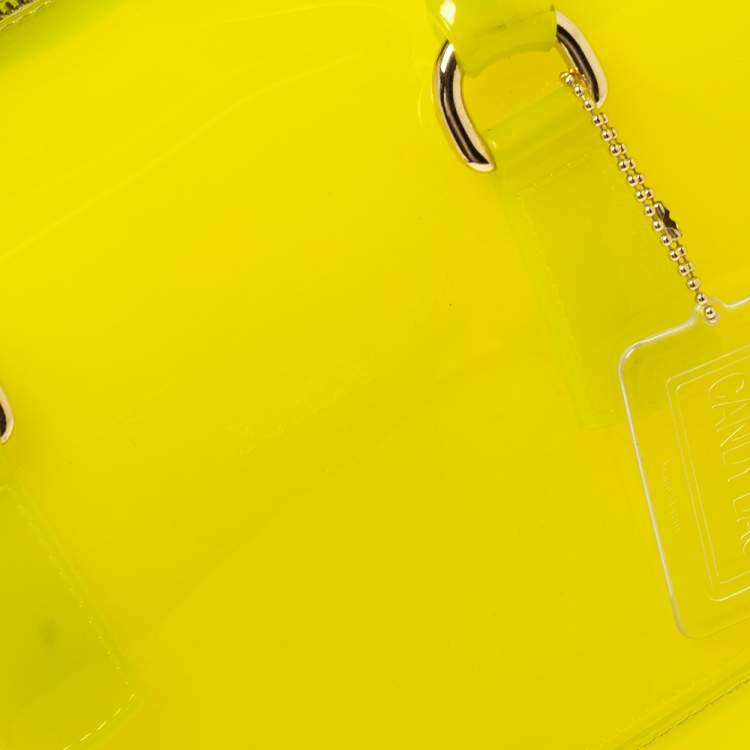 Pre Owned Furla Yellow Rubber Candy Satchel
