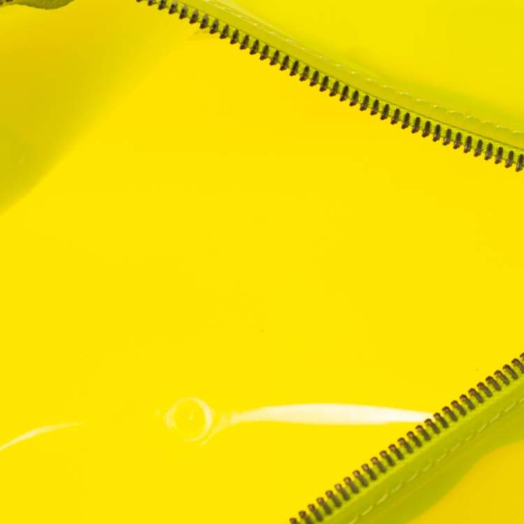 Pre Owned Furla Yellow Rubber Candy Satchel