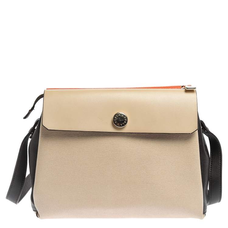 Pre Owned Furla Tri Color Leather Meridienne Shoulder Bag