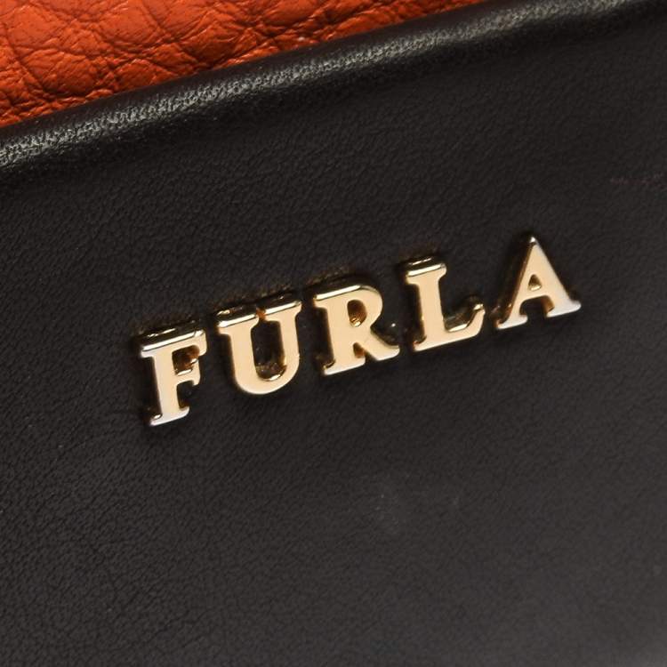 Pre Owned Furla Tri Color Leather Meridienne Shoulder Bag