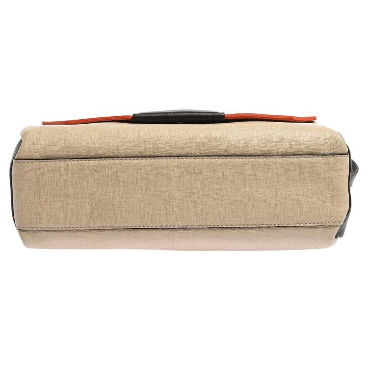 Pre Owned Furla Tri Color Leather Meridienne Shoulder Bag