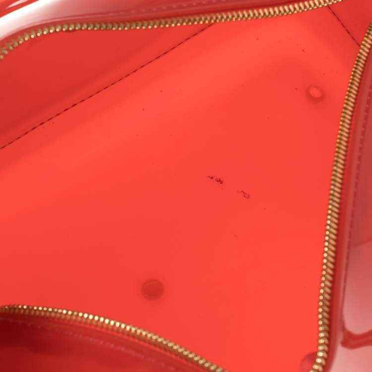 Pre Owned Furla Red Rubber Candy Satchel