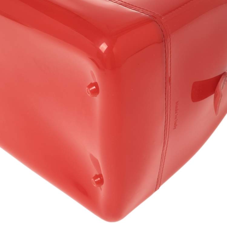 Pre Owned Furla Red Rubber Candy Satchel