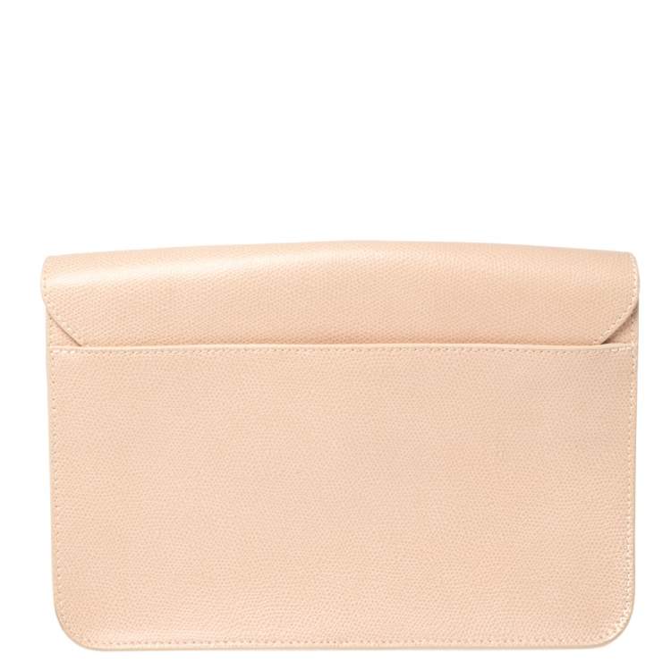 Pre Owned Furla Peach Leather Small Metropolis Crossbody Bag