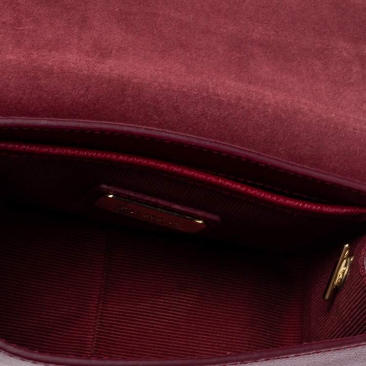Pre Owned Furla Red Leather Mini Metropolis Crossbody Bag