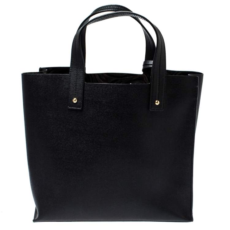 Pre Owned Furla Black Leather Medium Musa Tote