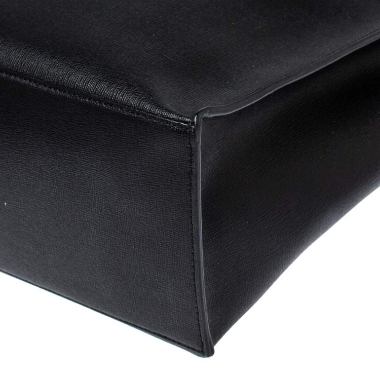 Pre Owned Furla Black Leather Medium Musa Tote