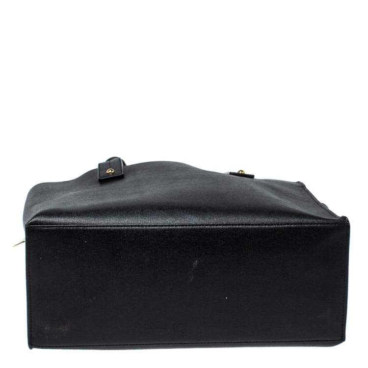 Pre Owned Furla Black Leather Medium Musa Tote