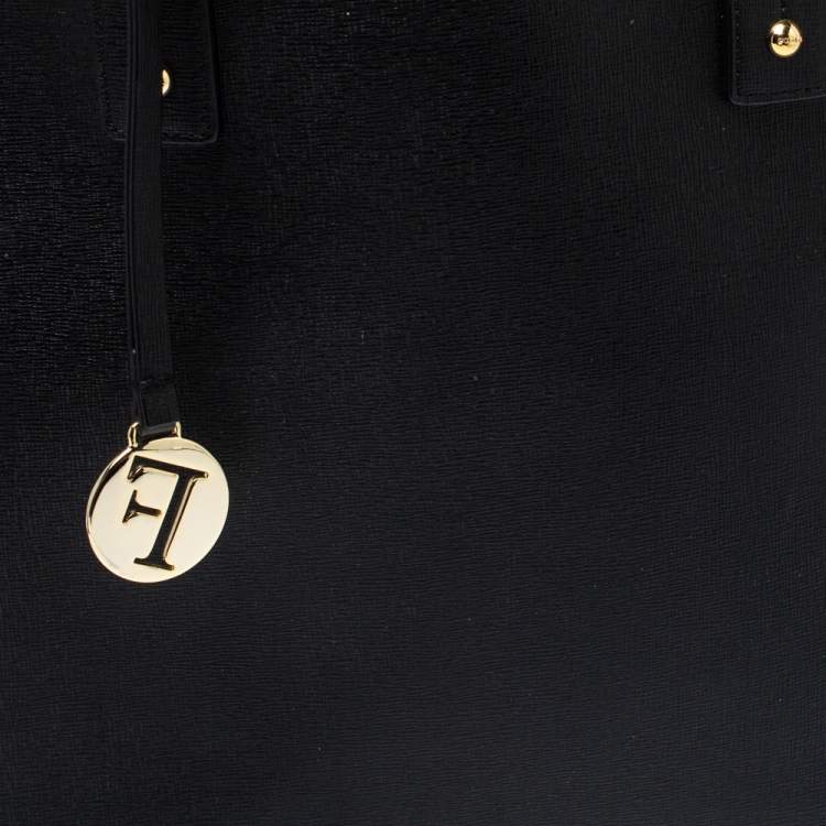 Pre Owned Furla Black Leather Medium Musa Tote