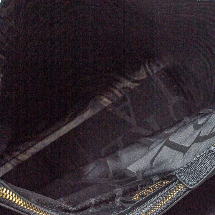 Pre Owned Furla Black Leather Medium Musa Tote