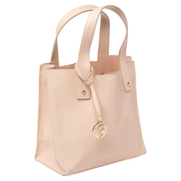 Pre Owned Furla Powder Pink Leather Small Musa Tote