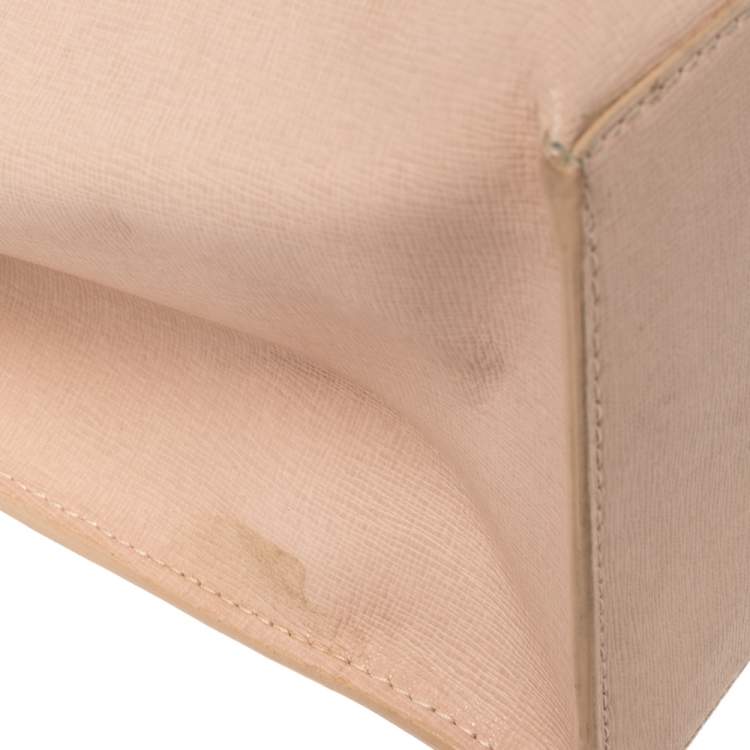 Pre Owned Furla Powder Pink Leather Small Musa Tote