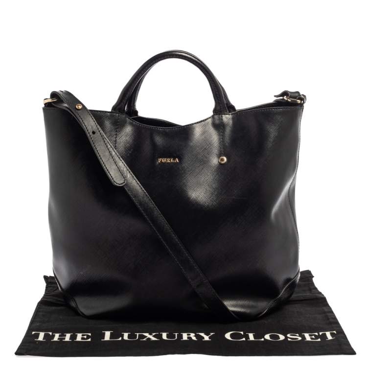 مملوكة مسبقًا Furla Black Leather Alissa Tote