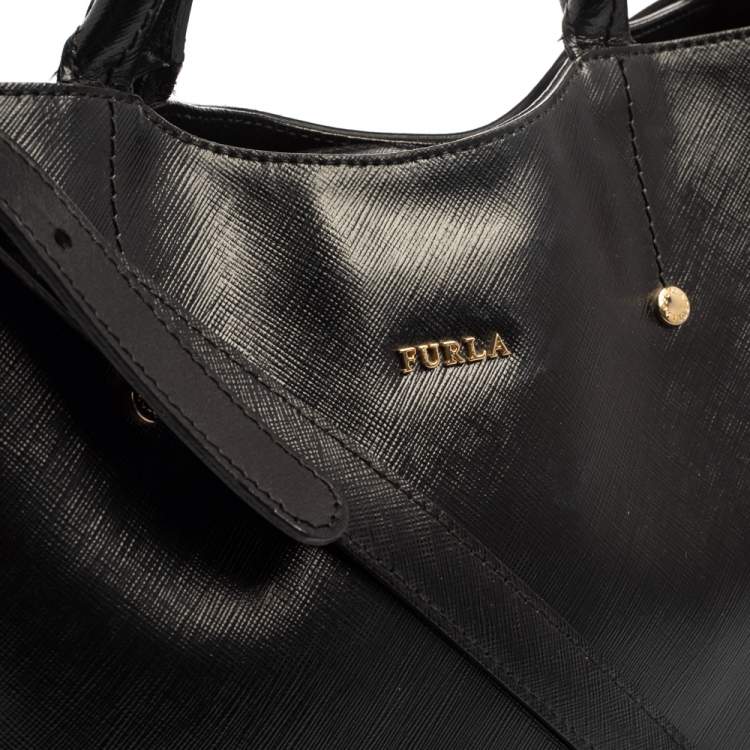 مملوكة مسبقًا Furla Black Leather Alissa Tote