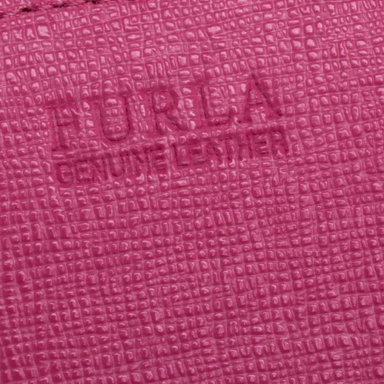 Pre Owned Furla Pink Leather Babylon Card Holder
