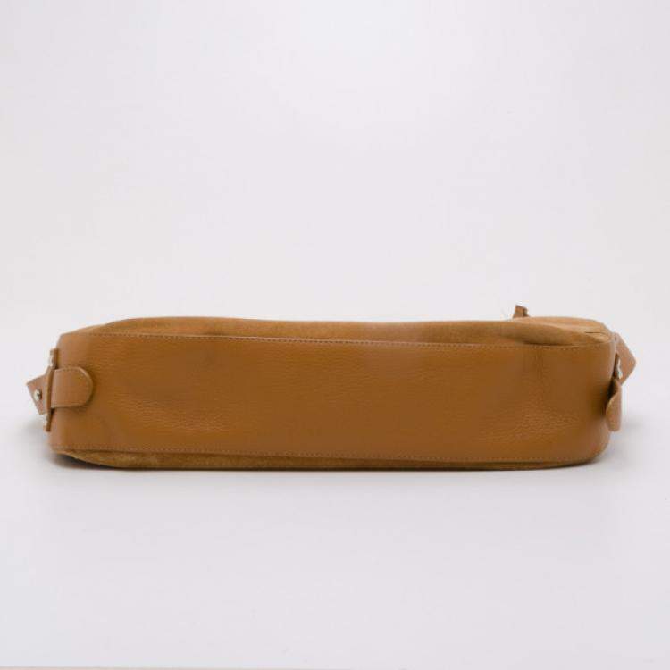 Pre Owned Furla Suede Drawstring Hobo