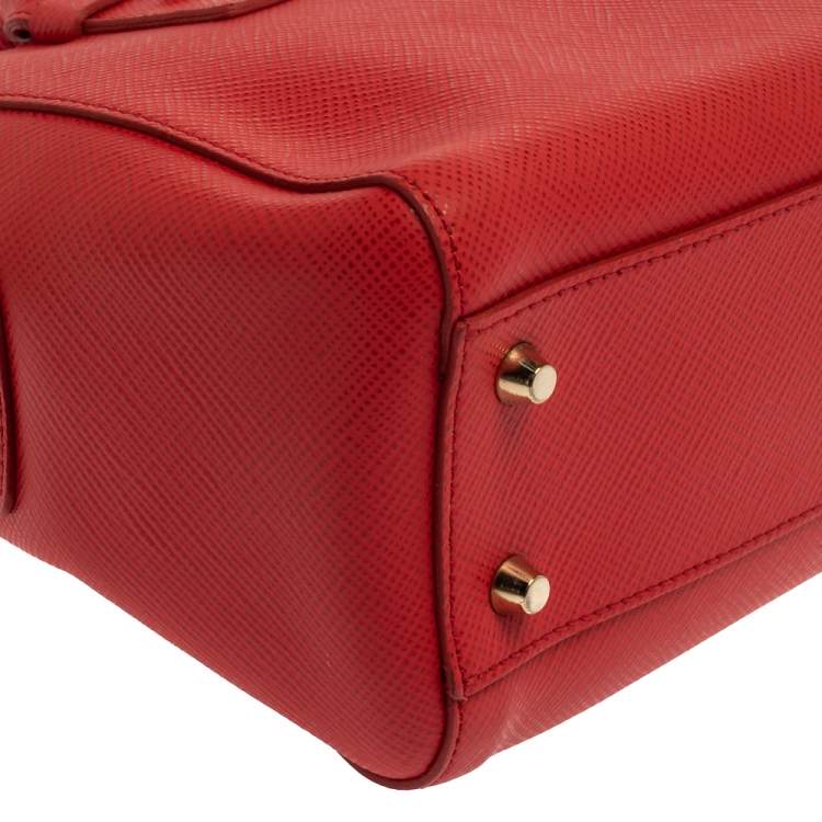 Pre Owned Furla Red Leather Small Allegra Satchel