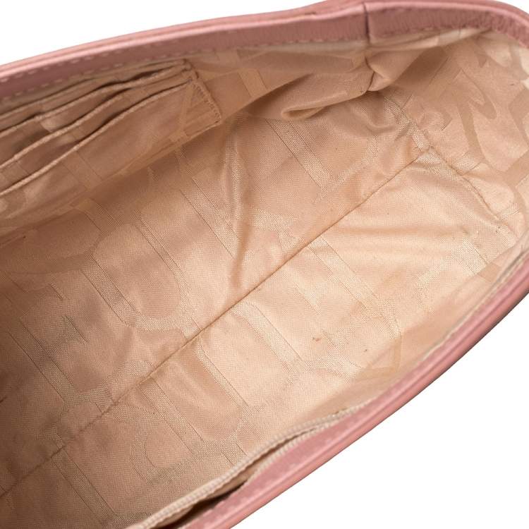 Pre Owned Furla Pink Leather Ginevra Crossbody Bag