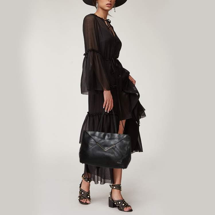 Pre Owned Furla Black Leather Kelis Tote