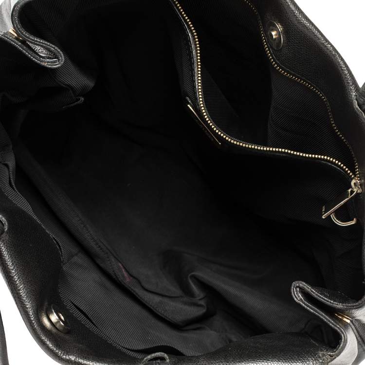 Pre Owned Furla Black Leather Kelis Tote