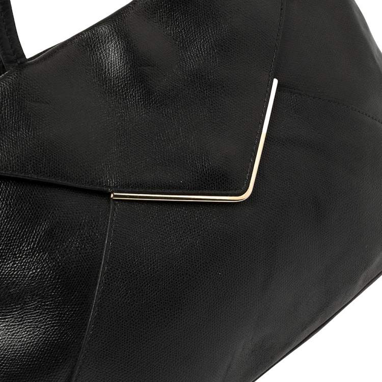 Pre Owned Furla Black Leather Kelis Tote