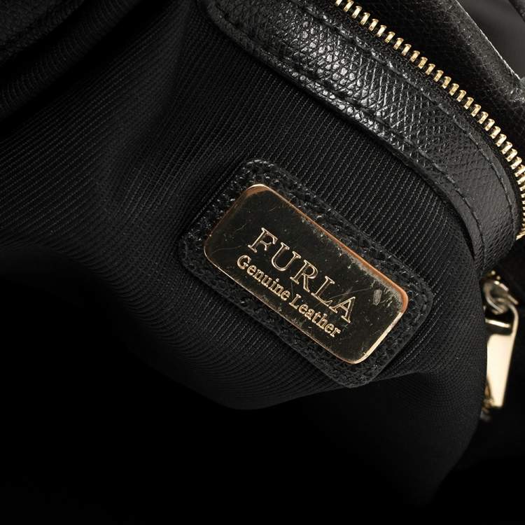 Pre Owned Furla Black Leather Kelis Tote