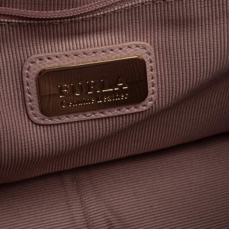 Pre Owned Furla Light Pink Leather Metropolis Shoulder Bag