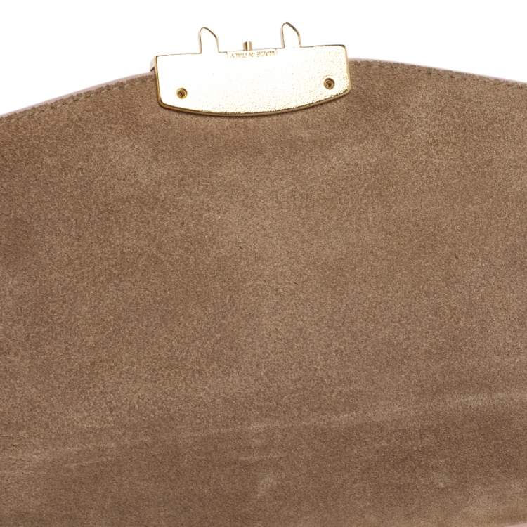 Pre Owned Furla Light Pink Leather Metropolis Shoulder Bag