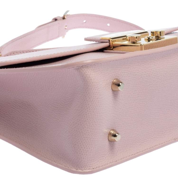 Pre Owned Furla Light Pink Leather Metropolis Shoulder Bag