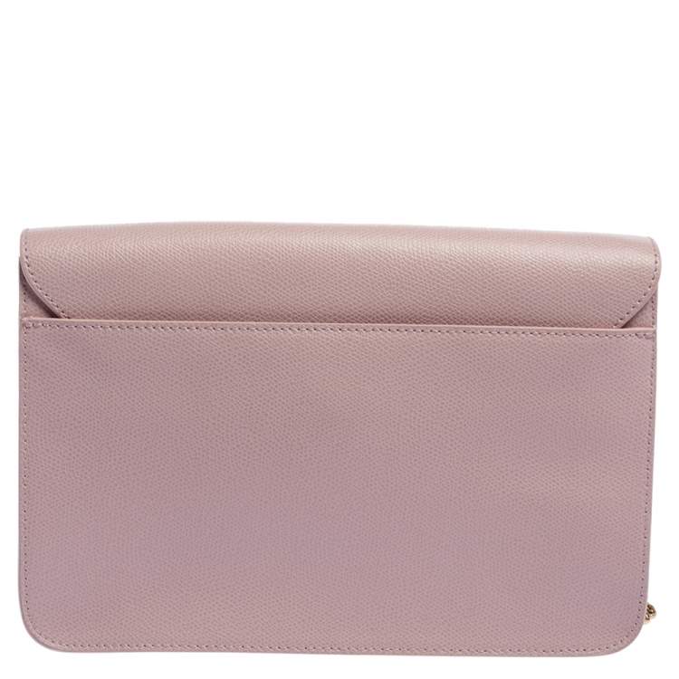 Pre Owned Furla Light Pink Leather Metropolis Shoulder Bag