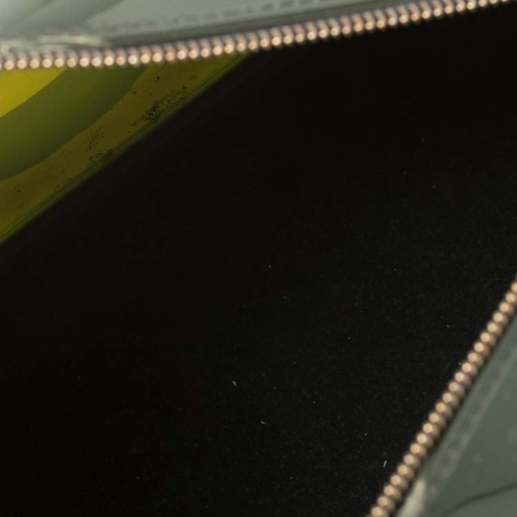 Pre Owned Furla Green Rubber and Pyhton Embossed Leather Medium Candy Satchel