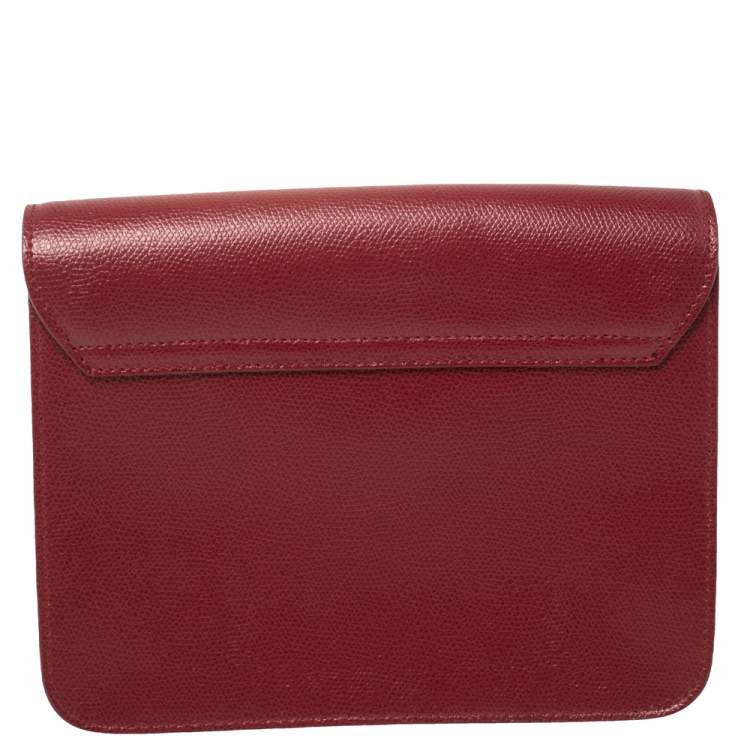 مملوكة مسبقًا Furla Burgundy Leather Metropolis Crossbody Bag