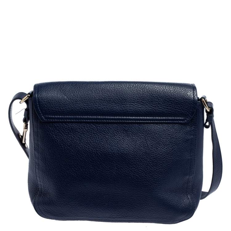 مملوكة مسبقًا Furla Navy Blue Leather Melody Shoulder Bag