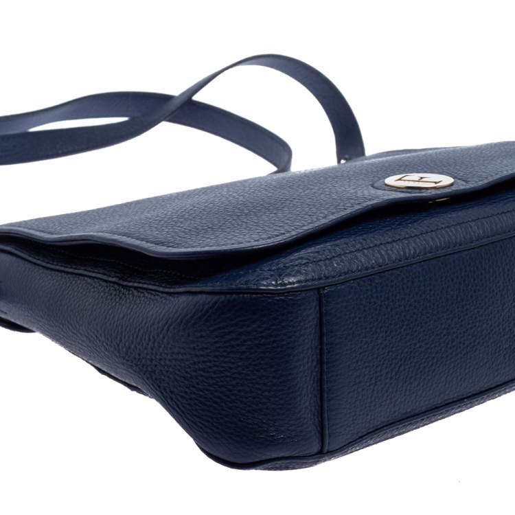 مملوكة مسبقًا Furla Navy Blue Leather Melody Shoulder Bag