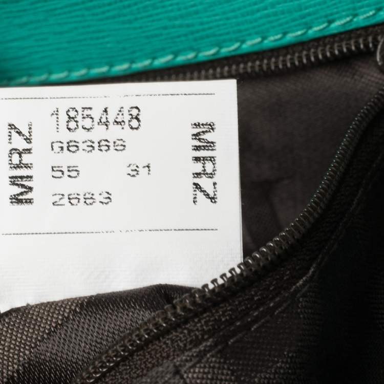Pre Owned Furla Green Leather Large Lotus Tote