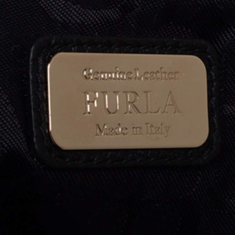مملوكة مسبقًا Furla Black Leather and Patent Leather Tote