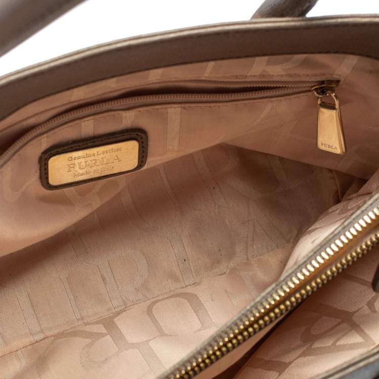 مملوكة مسبقًا Furla Brown Leather Small Linda Tote