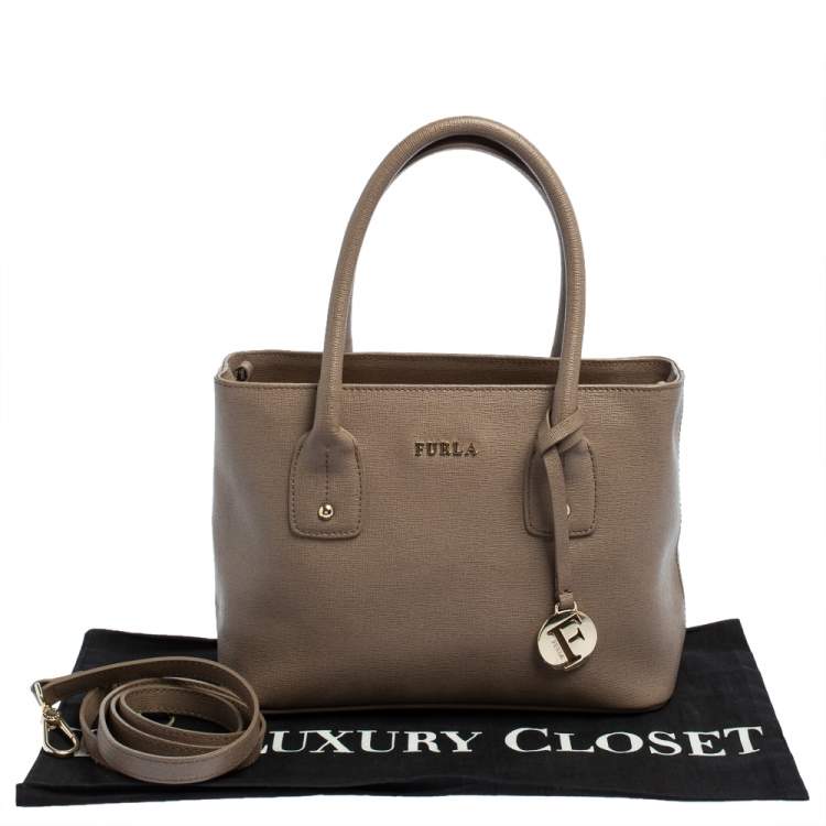 مملوكة مسبقًا Furla Brown Leather Small Linda Tote