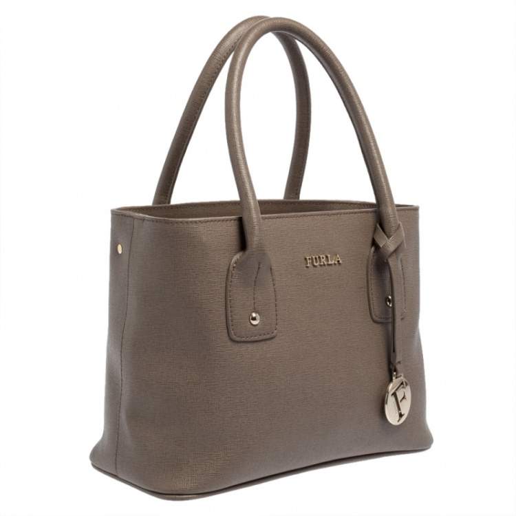 مملوكة مسبقًا Furla Brown Leather Small Linda Tote