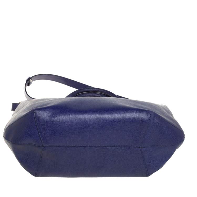 Pre Owned Furla Purple Leather Alissa Tote